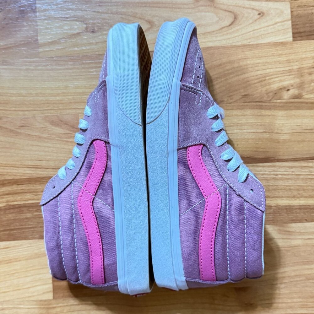 Vans Sk8 Mid 'Nostaglia Rose High-Top Sneakers Size 7 Skate Shoes Excellent - Picture 9 of 10